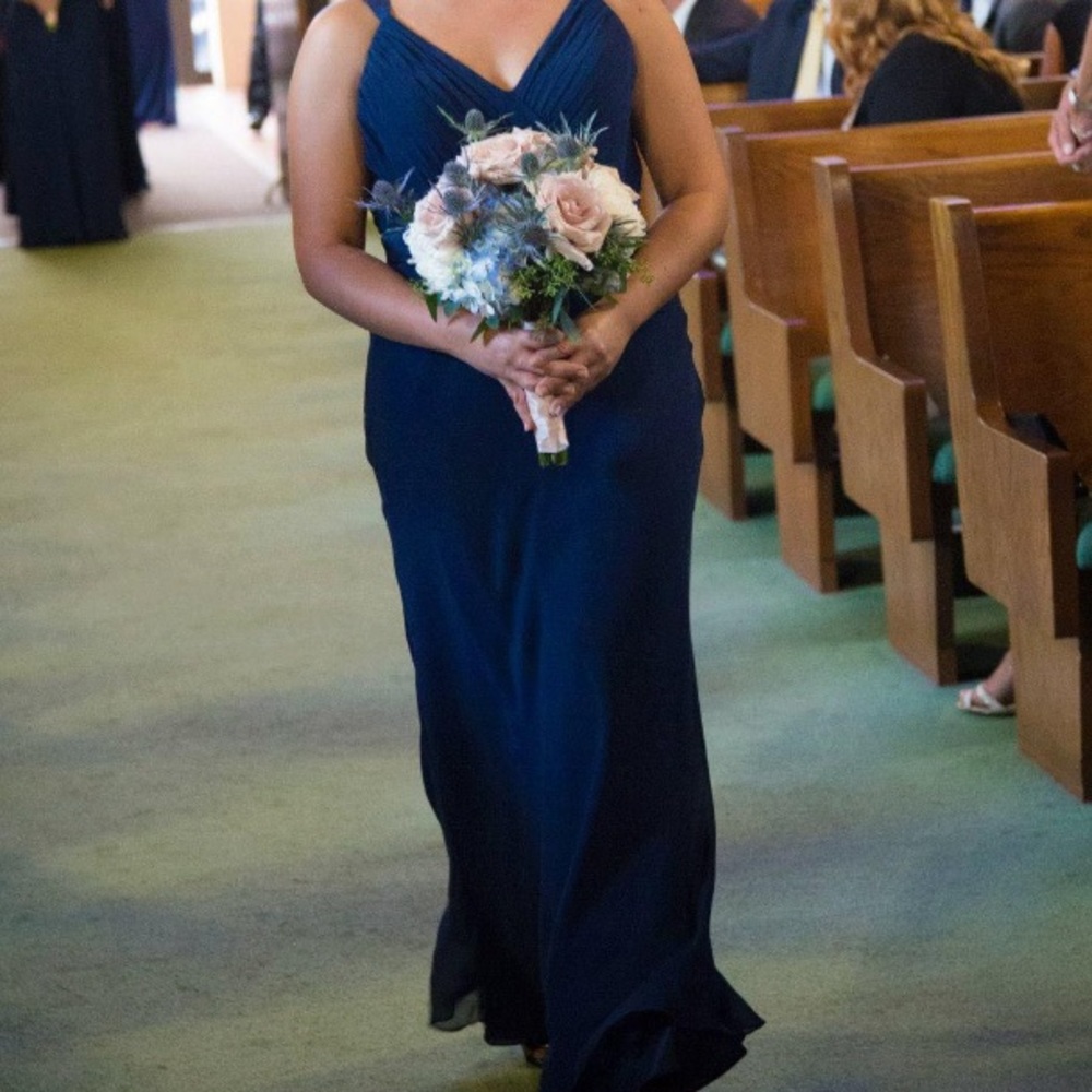 Navel blue gown